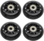 Pack of 4pcs PU Wheels with 608ZZ Bearings Front Anti-Tip Wheel Assembly for Scooters Power Chairs Skateboards Drift Cars 72x24mm