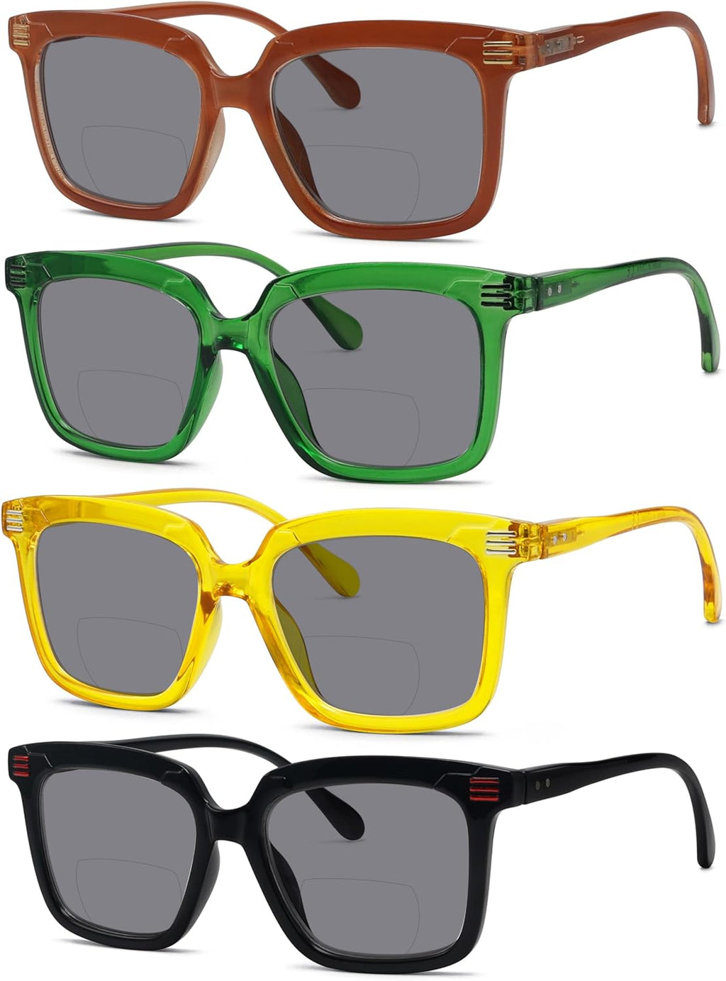 Eyekepper 4-Pack Bifocal Reading Glasses for Women - Ladies Bifocal Readers
