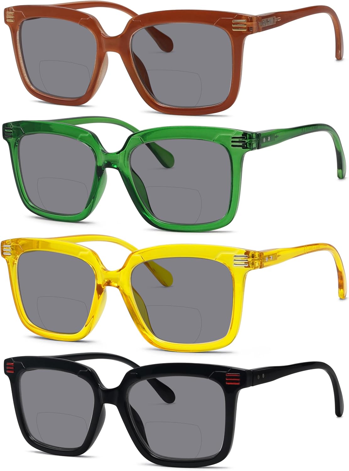 Eyekepper 4-Pack Bifocal Reading Glasses for Women - Ladies Bifocal Readers