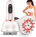 Lymphatic Drainage Massager - Body Sculpting Machine with Microcurrent, Light, Heat, and Vibration - Anti Cellulite Massager for Arms, Legs, Belly Stretch Marks, Sciatica Nerve Pain Relief, White