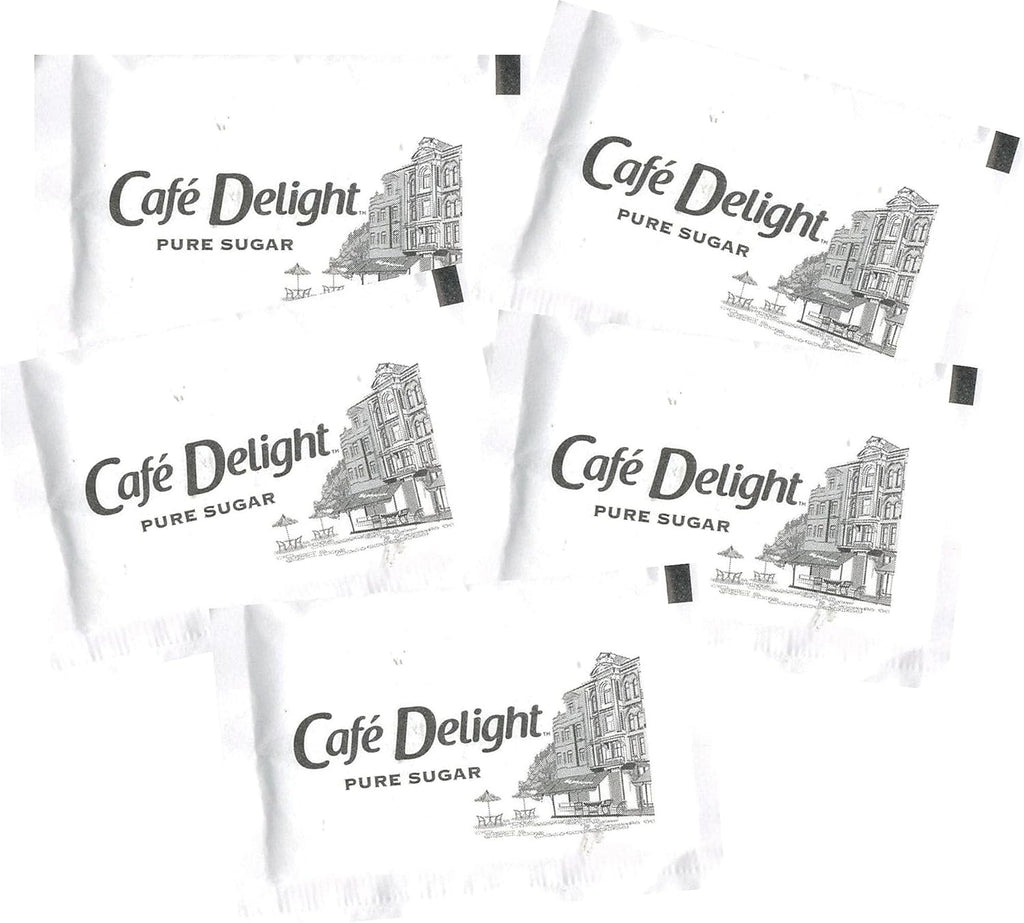 Classic Coffee Concepts Cafe Delight Sugar - 1000 Packets per Carton - 0.11 oz Pure Cane Sugar - Kosher