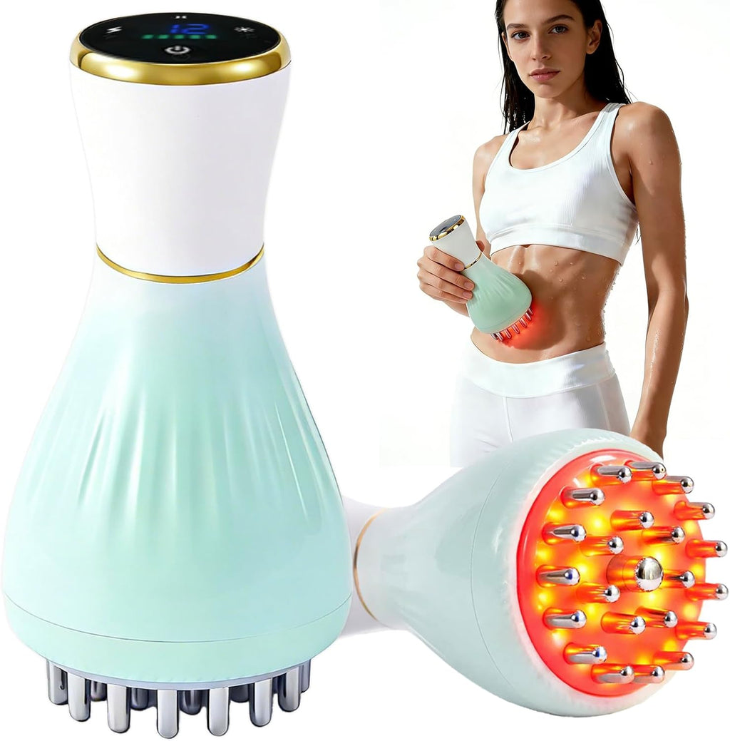 Lymphatic Drainage Massager for Body & Legs – Electric Handheld Body Massager with 12 Levels & Multi-Mode Massage, Helps Support Circulation, Smooth the Look of Cellulite & Relax Muscles