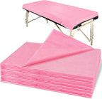 Massage Table Sheets - Disposable Bed Sheets 31" x 70" Waterproof Massage Table Cover Non-woven Disposable Bed Sheets for Travel, Massage, Spa, Tattoo, Beauty, Pink (18PCS) (24)