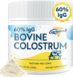Energievoll Bovine Colostrum Supplement Powder - 60% IgG 3000 mg for Gut, Hair Growth, Beauty, and Immune, Easy to Mix, Unflavored (50 Servings)