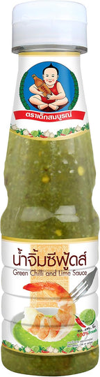 Healthy Boy Seafood Dipping Sauce (Green Chili & Lime) 6 Ounces, Product of Thailand (Pack of 1)