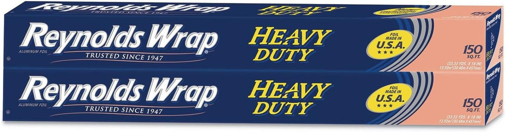Reynolds Wrap Heavy Duty Aluminum Foil, 2, 150 sq. ft. Rolls