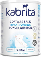 Kabrita Goat Milk-Based Infant Formula Powder, Designed for Gentle Digestion, Gentle Alternative to Cow’s Milk, with Iron, DHA, ARA & Prebiotics, for Infants 0–12 Months, Non-GMO, 28 oz