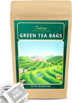 TeeLux Green Tea Bags, Natural Pure Green Tea, Super Antioxidant, Caffeinated, 100 Count Tea Bags to Support Overall Health