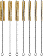 7pcs Brass Wire Brushes Set, 12 inch Pipe Cleaner Brush，Parts Cleaning Brush Bore Brushes for Tubes, Cylinders, Bottle, Auto Parts (6mm/8mm/10mm/12mm/15mm/18mm/20mm)