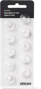 New - Oticon Open Bass miniFit Domes - 5mm, 10 Count