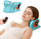 Neck Massager 2026 Portable Neck Traction Device,Cervical with Heating & Vibration–Relieve Muscle Tension,4-in-1 Neck Customizable Massage Modes with Wireless Remote Control