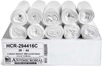 Aluf Plastics High Density Trash Bags, 26 Gallon, 250 Count, 16 Micron (eq), 29" x 44", Clear, for Bathroom, Office, Industrial, Commercial, Janitorial, Municipal, Recycling