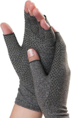 Dr. Frederick's Original Arthritis Compression Gloves for Women & Men - Doctor-Developed Fingerless Hand Support for Arthritis Pain, Carpal Tunnel, Swelling & Poor Circulation - Extra Grippy - Medium