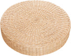 Tatami Floor Pillow Sitting Cushion Bigger Size,Round Padded Room Floor Straw Mat for Outdoor Seat Cushion Sitting for Adults, Tatami Pillow for Living Room,Fast Delivery from USA 40cm