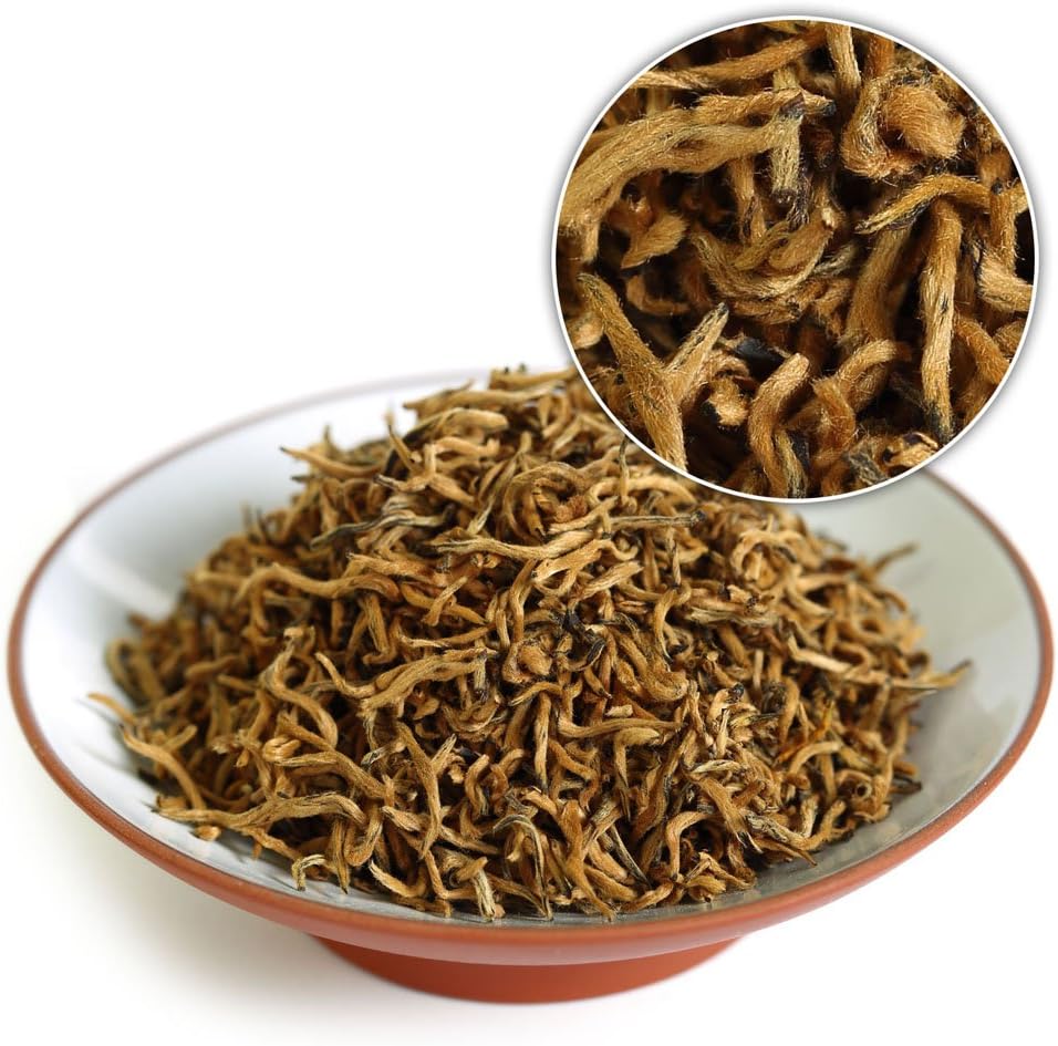 GOARTEA Jinjunmei Black Tea - 250g / 8.8oz Nonpareil Supreme Grade - Fujian Jin Jun Mei Tea - Golden Beautiful Eyebrow Chinese Loose Leaf - Golden Buds