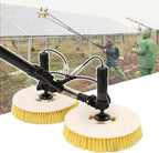 Electric Solar Photovoltaic Panel Cleaning(Double Head), Solar Panel Cleaning Brush(Extendable), Strong Cleaning Power, Outdoor Washing Device Tool,7.5 M