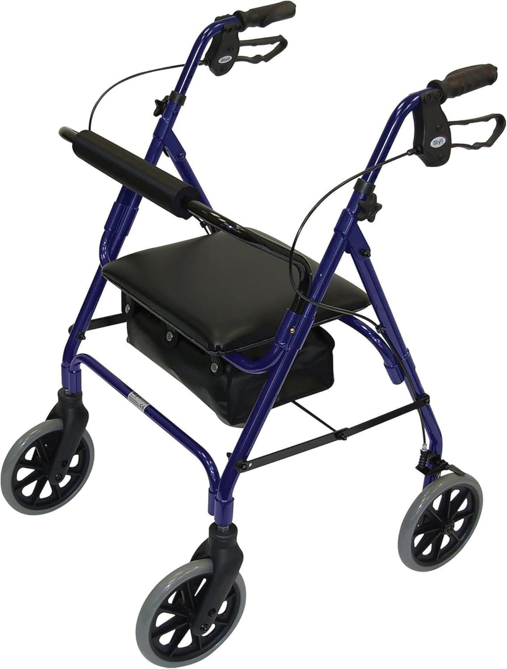 Days Lightweight Aluminum Rollator, Adjustable Rolling Walker with Seat for Elderly, 364 lb. Weight Capacity, Disabled, & Limited Mobility Patients, Walking Stabilizer with Four Wheels