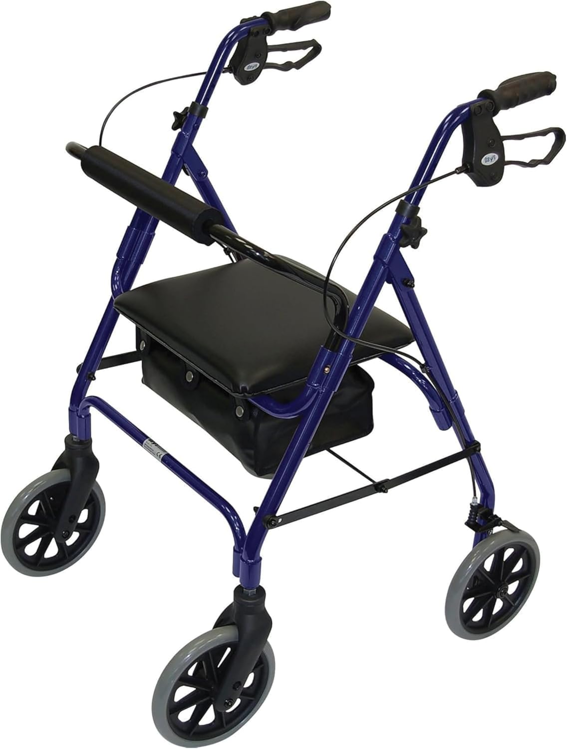 Days Lightweight Aluminum Rollator, Adjustable Rolling Walker with Seat for Elderly, 364 lb. Weight Capacity, Disabled, & Limited Mobility Patients, Walking Stabilizer with Four Wheels