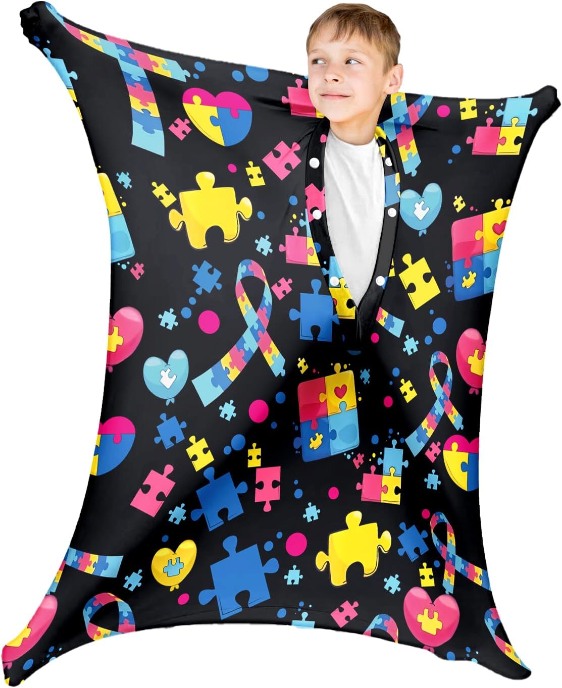 Autism Black Movement Stretchy Sensory Body Socks - ADHD and Improve Sensory Processing Sox - Help Children with Autism (Medium)
