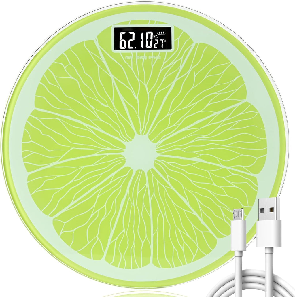 Rechargeable Bathroom Scale – Accurate Digital Weight Scale (±0.1 lb), 400 lbs Capacity, Large LED Display, No Batteries, Step-On Technology for Easy Home Use