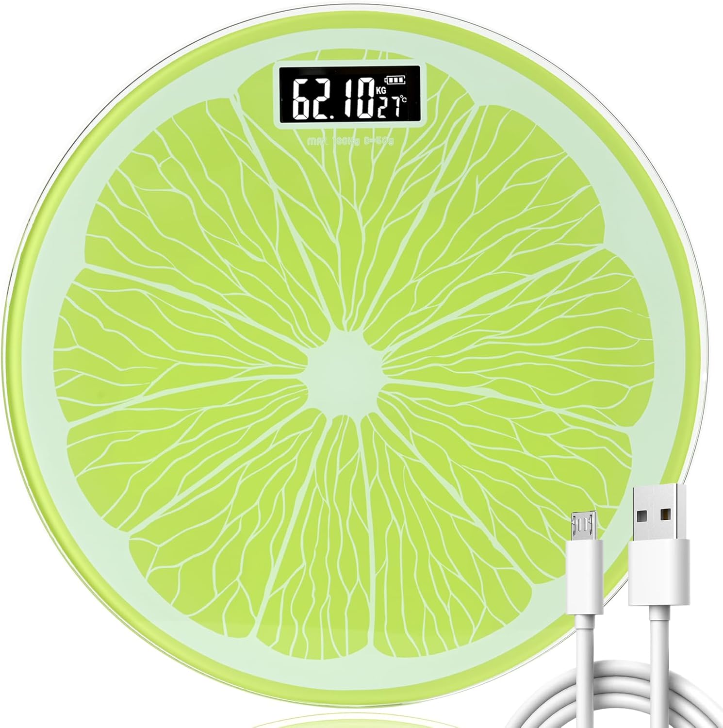 Rechargeable Bathroom Scale – Accurate Digital Weight Scale (±0.1 lb), 400 lbs Capacity, Large LED Display, No Batteries, Step-On Technology for Easy Home Use