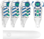 4 Pcs Replacement Toothbrush Heads with Soft Bristles | Dual Clean Toothbrush Heads Compatible with Oral-B Cross Action 3733 4732 4734 Models – Dual Cleaning