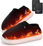 Biupky Heated Slippers Foot Warmer for Men Women, Electric Foot Warmer with 5000mah Battery, Foot Heater House Slippers for Women Men Indoor and Outdoor，Smart Heated Shoes for Winter Warm