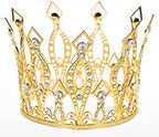 Gold Rhinestone Crown Cake Topper Birthday Party Wedding Decor Supply for Women Lady Girl Bridal Wedding Themed Baby Shower Decorations Birthday Party