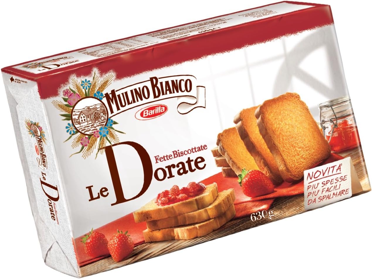 Mulino Bianco: "Le Dorate" Fette Biscottate 72 count - Italian Toast - 22.22 Oz (630g)