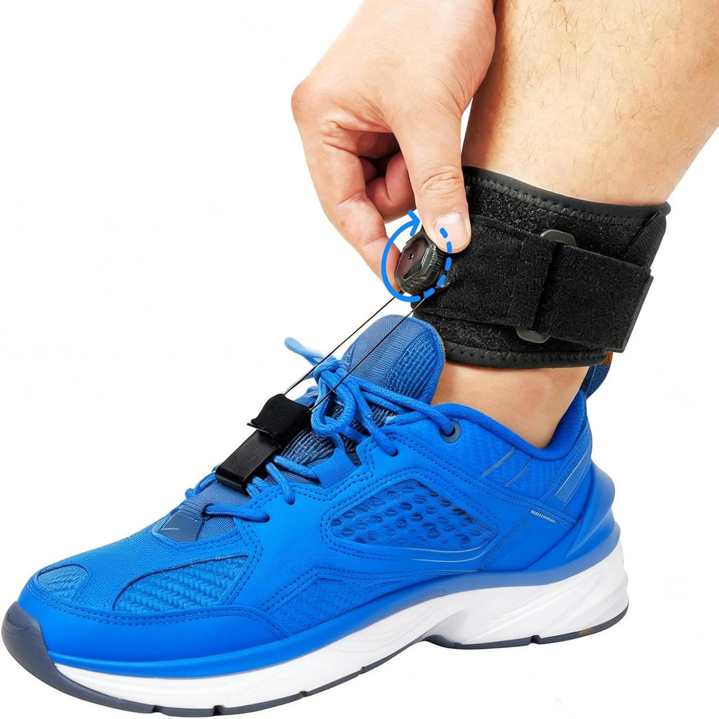 AFO Foot Drop Brace to Wear with Shoes, Adjustable Foot Brace for Men and Women