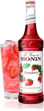 Monin - Strawberry Syrup, Mild and Sweet, Great for Cocktails and Teas, Gluten-Free, Non-GMO (750 ml)