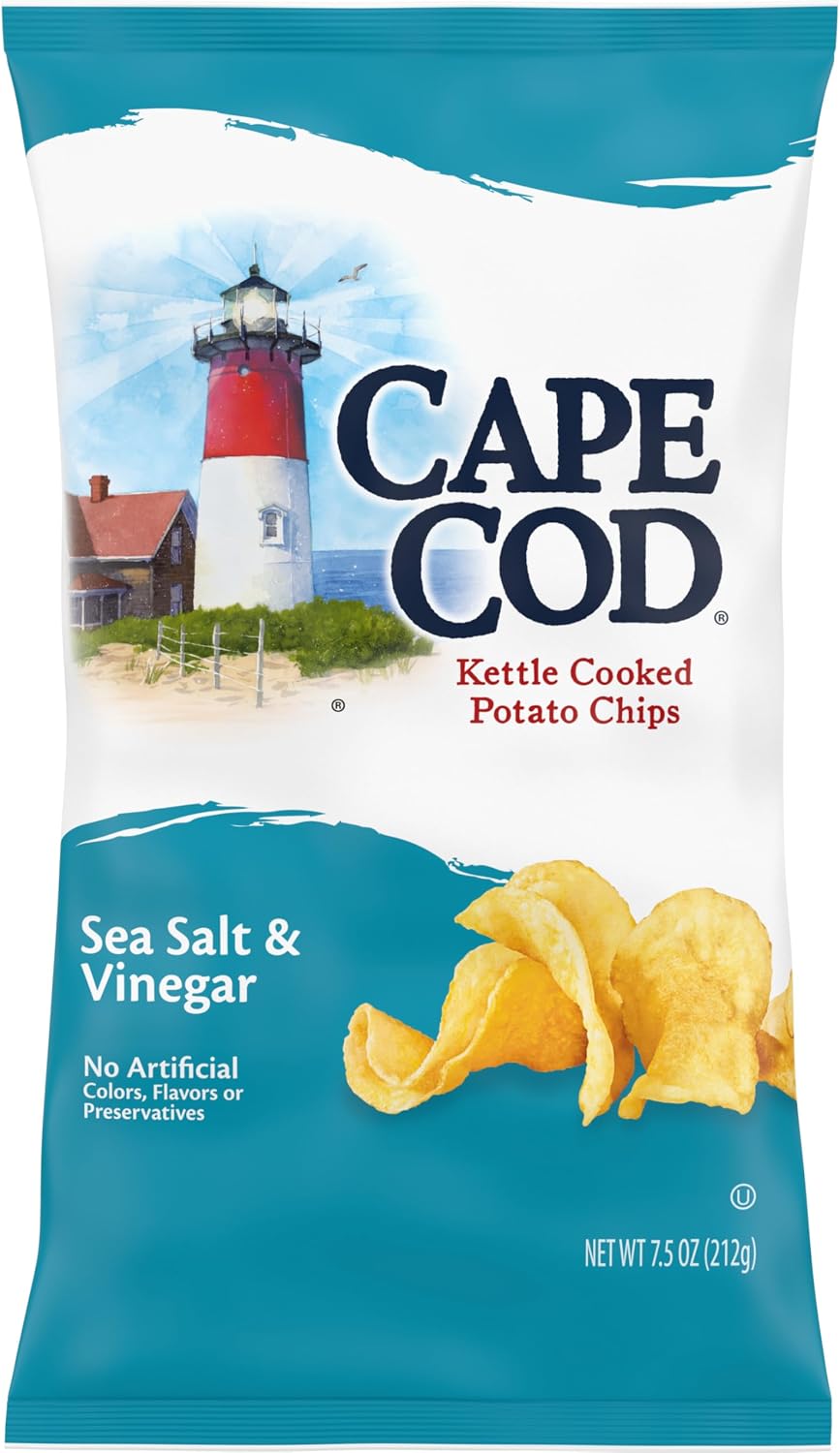 Cape Cod Sea Salt & Vinegar Chips, 7.5 Oz Bag