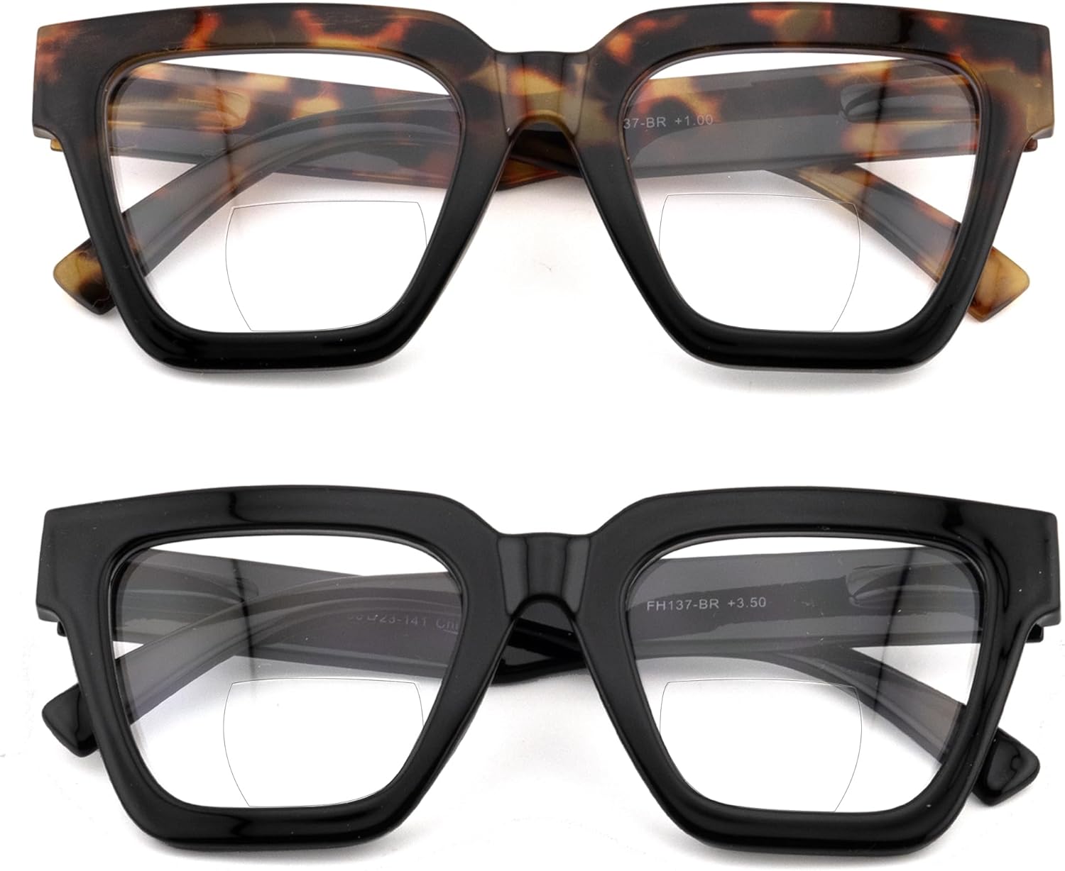 Bifocal Reading Glasses Women Oprah Style Bi-focal Readers Oversized Eyewear Designer Ladies Large Frame Square