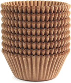 Eoonfirst Standard Size Baking Cups Food-Grade Greaseproof Paper Cupcake Liners 200 Pcs (Natural)