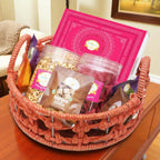 Ghasitaram Gifts Jaiccha Orange Jute Basket With Milk Cake/ Namkeen and Bites| Diwali,Holi,Rakhi,Valentine,Christmas,Birthday,Anniversary,Her,Him|