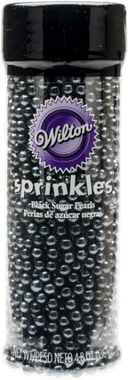 Wilton Decorating Sugar Pearls, 4.80 oz., Black