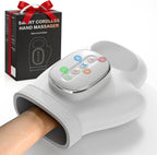 Hand Massager with Heat and Compression: 2026 New Cordless Electric Hand Massage for Arthritis Carpal Tunnel, 3 Massage 4 Temperatures 5 Compression Wrist Finger Massager, Gifts for Women Men, Grey