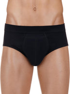 PROTECHDRY - Washable & Reusable Urinary Incontinence Cotton Brief Underwear for Men, with Front Absorbent Area Black Small