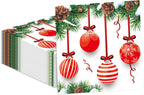 50pcs Christmas Guest Napkins 3 Ply Holiday Disposable Paper Pack Christmas balls Paper Luncheon Dinner Hand Napkins Christmas tree Theme Beverage Disposable Napkins for Xmas Party