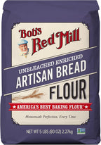 Bob's Red Mill Artisan Bread Flour, 5lb (Pack of 1) - Vegan, Kosher, Unbleached, Unbromated