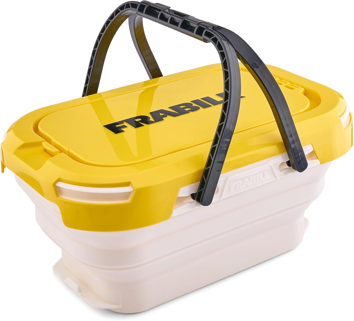Frabill Collapsible Live Bait Bucket, 6 qt Capacity, Collapses to Same Size as Plano 3700 Stowaway, Comfortable Handles
