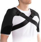 Double Shoulder Brace for Women & Men,Double Sleeve for Sleeping,Adjustable Support for Rotator Cuff,Frozen Shoulder,AC Joint,Labrum Tear,Pain Relief Dual Wrap (Medium)