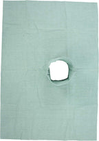 Massage Table Cover Protector, with Face Hole 70 X 100cmCotton Massage Table Cover Bed Topper Beauty Salon Bed Sheet (Dark Green)