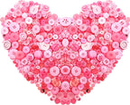 600-700Pcs Pink Buttons for Crafts Bulk Assorted Pink Craft Button for Crafting Arts, DIY Craft, Decor