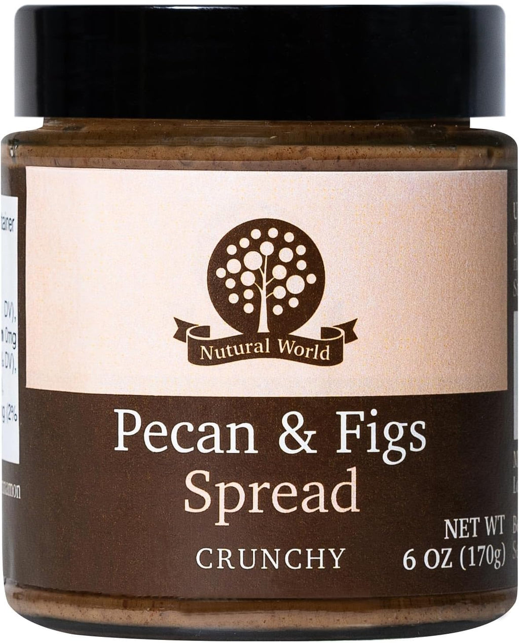 Nutural World - Crunchy Pecan and Figs spread 6 Oz (170g) Award Winning product