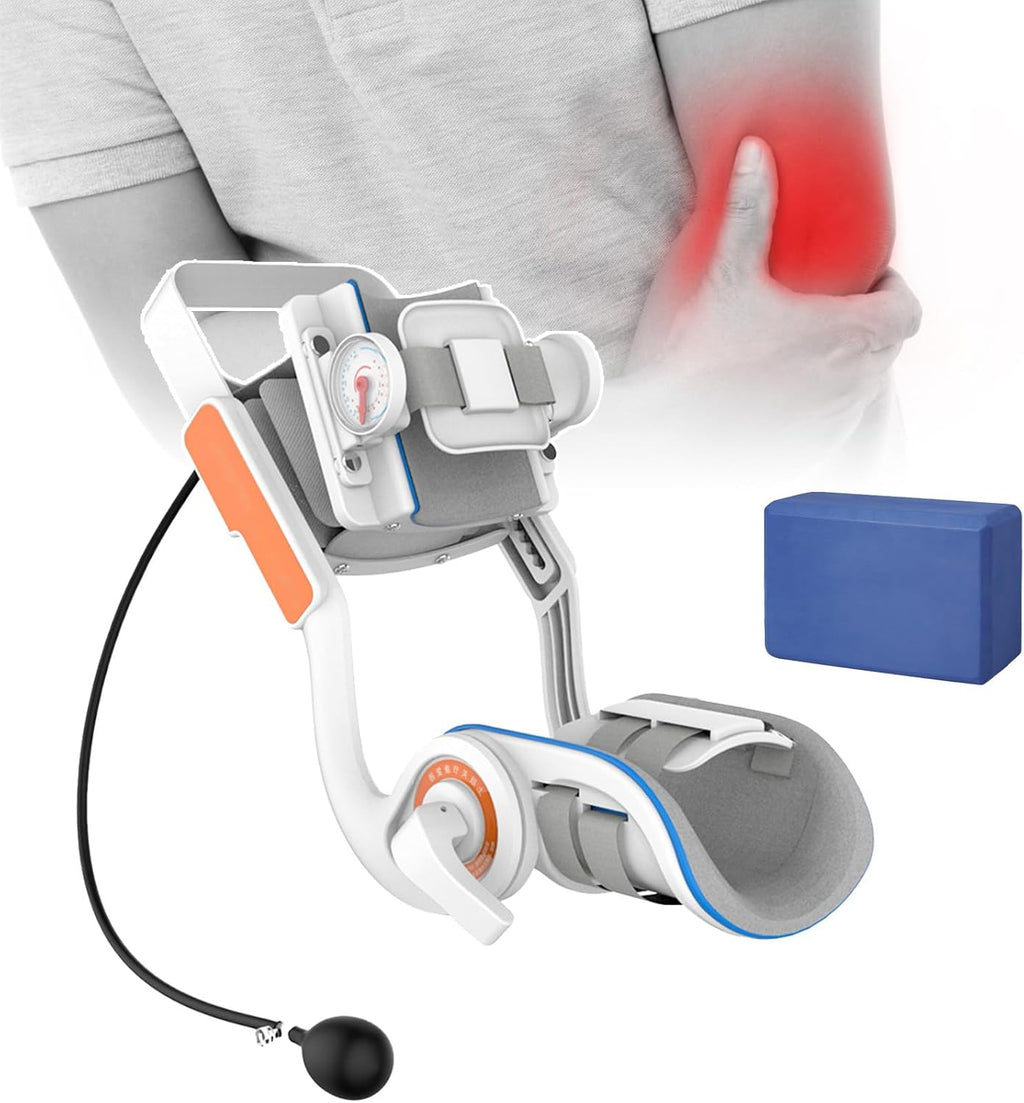Elbow Rehabilitation Training Device, Flexion and Extension Training, Full Angle Adjustment (-15°~150°) Elbow Joint Stretching Trainer, Static Traction Technology