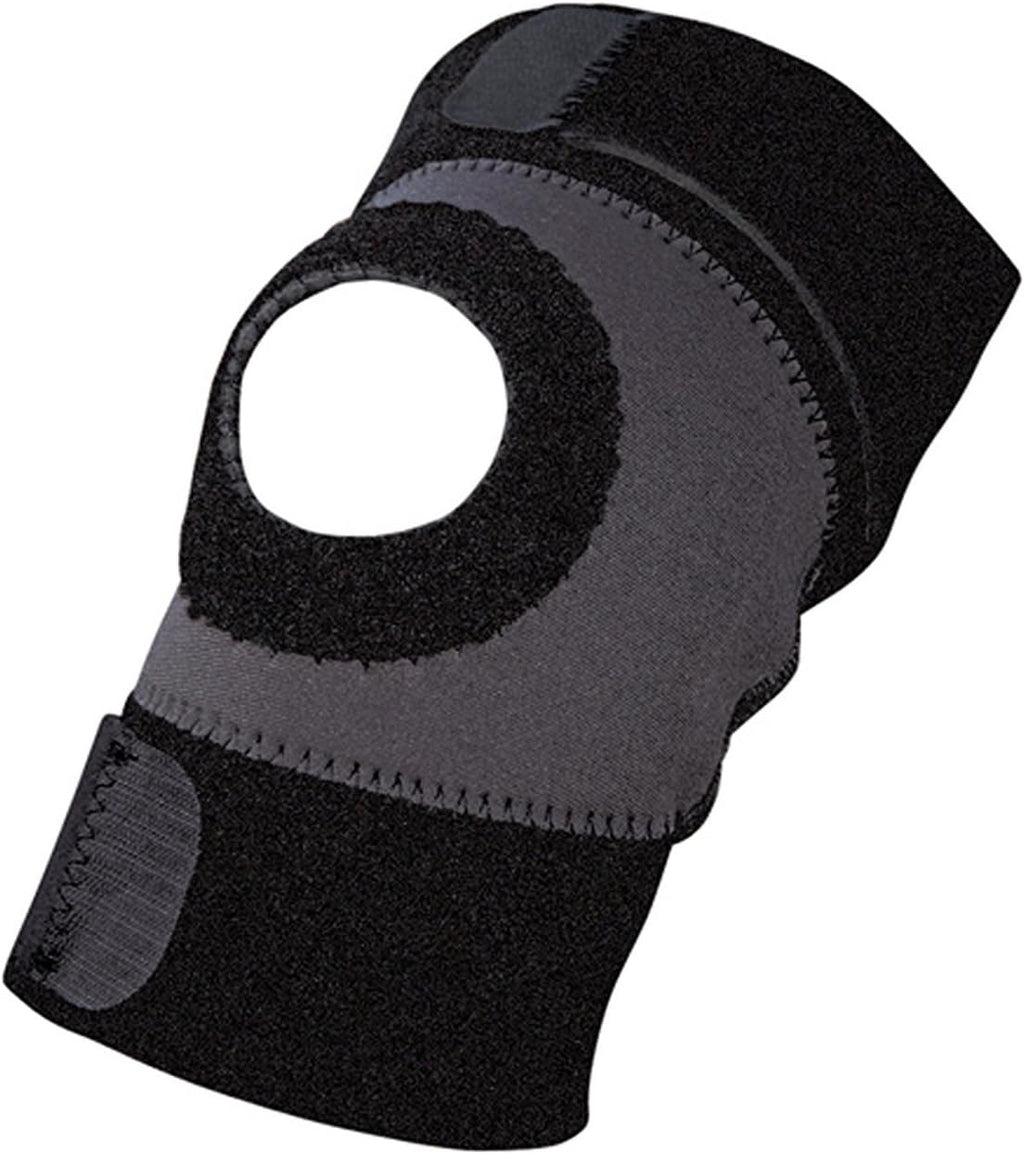 ACE Brand Moisture Control Knee Support, Medium, Black/Gray, 1/Pack