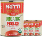 Mutti Organic Whole Peeled Tomatoes (Pelati), 14 oz. | 6 Pack | Italy’s #1 Brand of Tomatoes | Fresh Taste for Cooking | Canned Tomatoes | Vegan Friendly & Gluten Free | No Additives or Preservatives