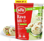 MTR Instant Rava Idli Mix - Ready to Cook Authentic Indian Breakfast, Lunch, Dinner or Snack Meal - No Added Preservatives - A Quick & Easy Recipe Suitable for Vegetarians - (500g, Pack of 3)