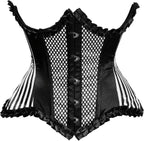 Daisy corsets Women's Daisy Corsets Top Drawer White Burlesque Underwire Curvy Cut Steel Boned Waist Cincher Corset